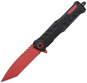 Mtech Linerlock A/O Red/Black Tanto Glass Breaker