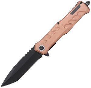 Mtech Linerlock A/O Tan Tanto Glass Breaker Knife