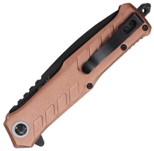 Mtech Linerlock A/O Tan Tanto Glass Breaker Knife