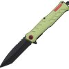 Mtech Linerlock A/O Green Tanto Glass Breaker