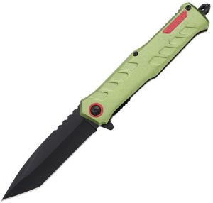 Mtech Linerlock A/O Green Tanto Glass Breaker