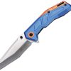 Mtech Linerlock A/O Blue Dual-Tone Folding Knife