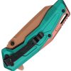 Mtech Linerlock A/O Green Tanto TiNi Coated