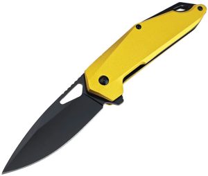 Mtech Linerlock A/O Yellow Assisted Folding Knife