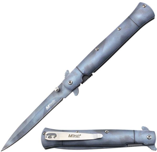 Mtech MTA2041 Linerlock Assisted Opening - Blue/Gray