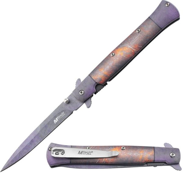 Mtech MTA2041 Linerlock Assisted Opening - Brown/Purple