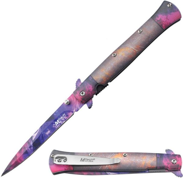 Mtech Linerlock A/O Assisted Opening - Purple/Pink