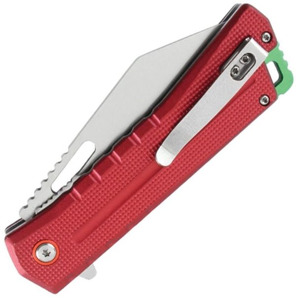 Mtech Linerlock A/O Clip Point Red Aluminum