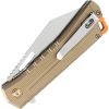 Mtech Linerlock A/O Clip Point Tan Aluminum