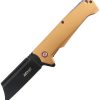 Mtech Linerlock A/O Cleaver Tan Aluminum
