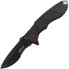 Mtech Linerlock A/O Black Serrated Oxide Blade