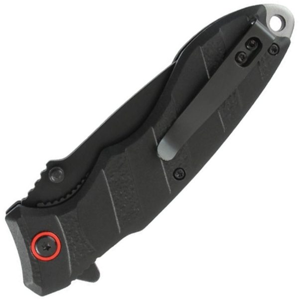 Mtech Linerlock A/O Black Serrated Oxide Blade