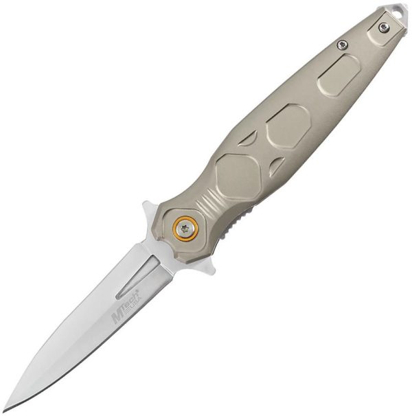 Mtech MTA2049 Linerlock A/O Silver Anodized Aluminum
