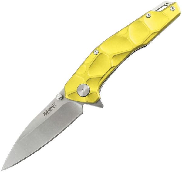 Mtech MTA2050 Linerlock A/O Yellow Thumb Stud