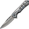Mtech MTA2052 Linerlock A/O Blue and Silver Aluminum