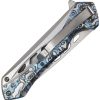 Mtech MTA2052 Linerlock A/O Blue and Silver Aluminum