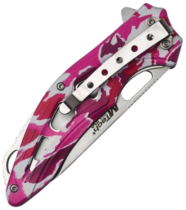 Mtech Linerlock A/O Pink Camo Assisted Knife