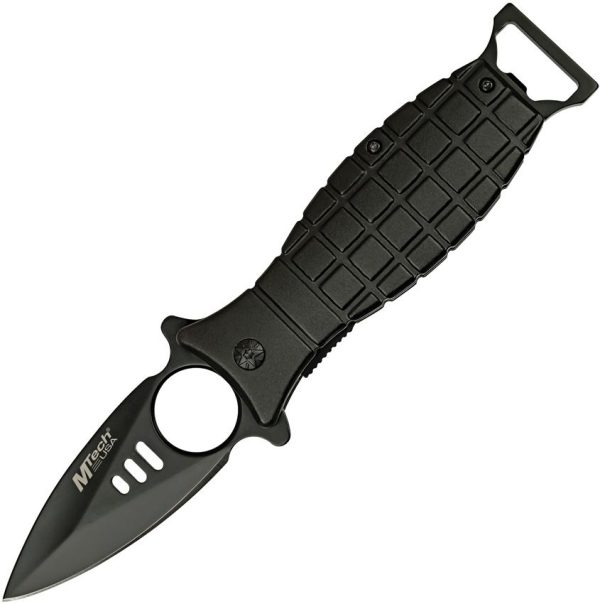 MTech Grenade Linerlock Black Assisted Opening