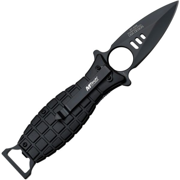 MTech Grenade Linerlock Black Assisted Opening
