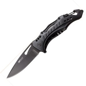 MTech G2 Linerlock Assisted Black Aluminum Handle