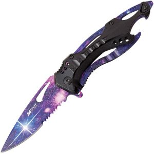 MTech Galaxy Linerlock A/O - Black Aluminum Handle