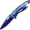 Mtech Linerlock A/O Blue/Purple Assisted Knife