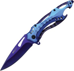 Mtech Linerlock A/O Blue/Purple Assisted Knife