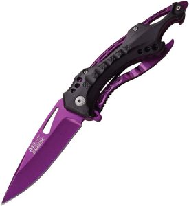 MTech Ballistic Linerlock A/O Purple - Glass Breaker