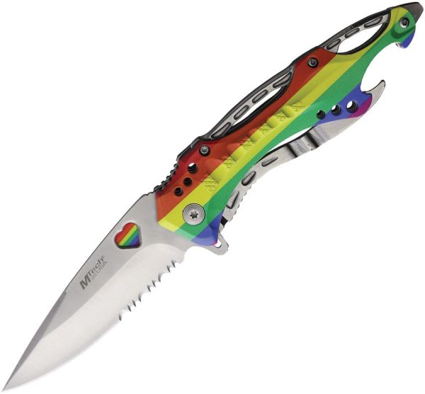 MTech Linerlock A/O Rainbow - Assisted Opening