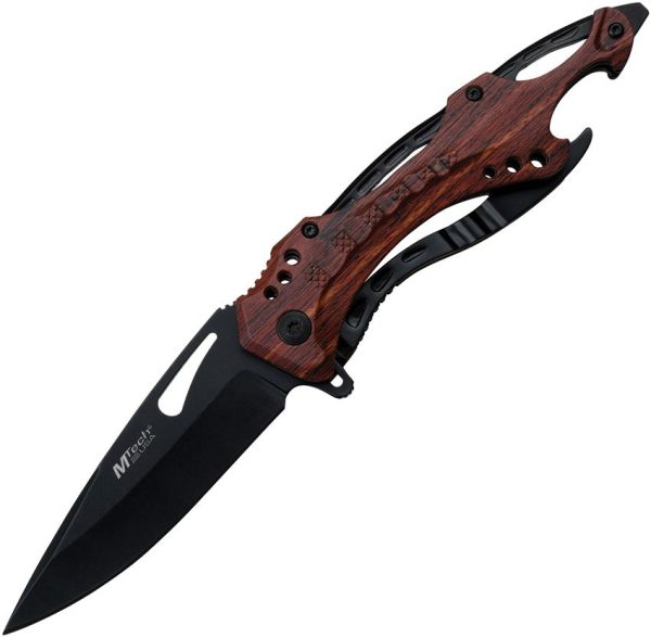Mtech Linerlock A/O Brown Assisted Knife