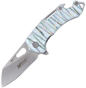 Mtech Flame Linerlock A/O Rainbow Aluminum