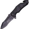 MTech Rescue Linerlock A/O Black - Assisted Folding Knife