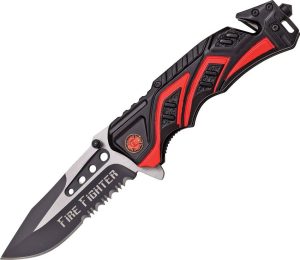 MTech Rescue Fire Dept Linerlock A/O - Assisted Folding