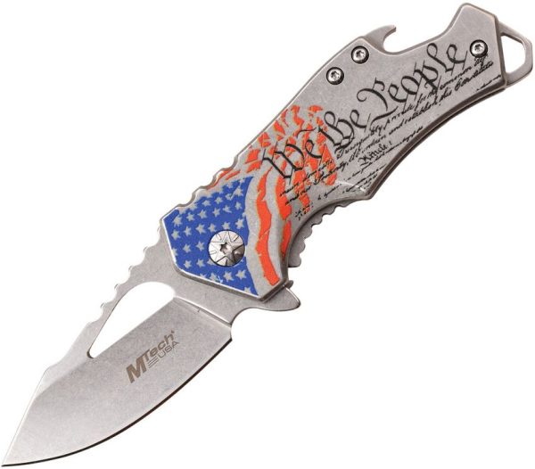 MTech Framelock A/O Stonewash Stainless Assisted