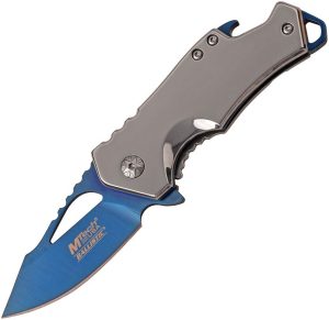 MTech Framelock A/O Blue Titanium Coated Blade