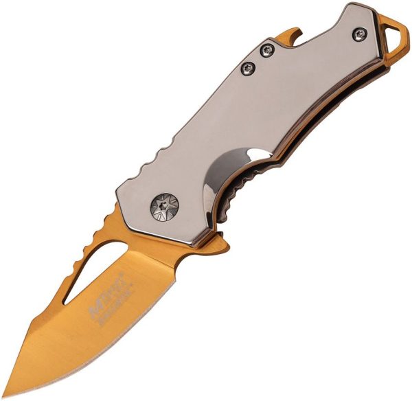 MTech Framelock A/O Gold Titanium Coated Knife