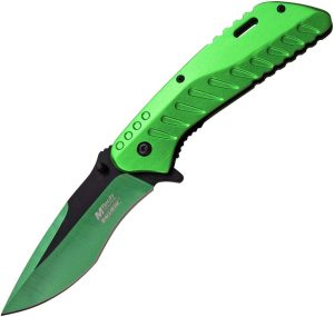 MTech Linerlock Assisted Opening Knife - Green Handle