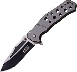 MTech Linerlock Assisted Opening Knife - Gray Handle