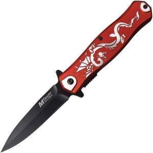 MTech Dragon Linerlock Assisted Opening Knife - Red