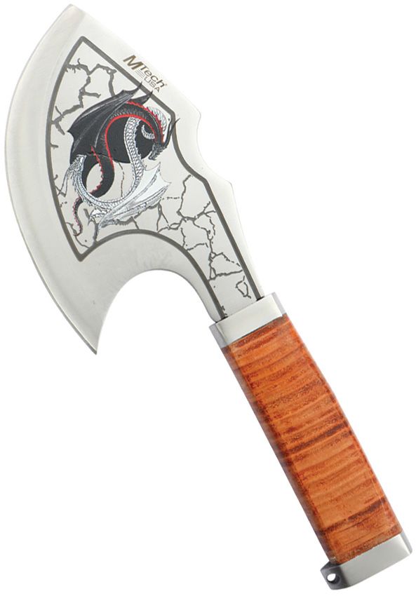 Mtech Axe Dragon 10" Fixed Blade Stainless Steel Axe Leather