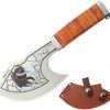 Mtech Axe Dragon 10" Fixed Blade Stainless Steel Axe Leather