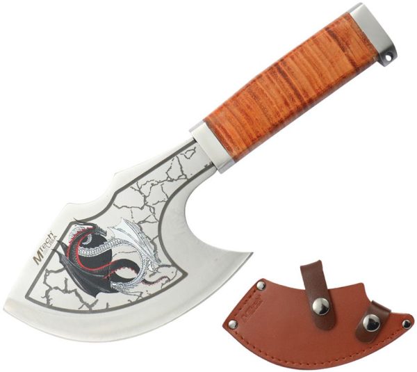 Mtech Axe Dragon 10" Fixed Blade Stainless Steel Axe Leather
