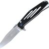 MTech Button Lock Black/White G10 Satin Folding Knife