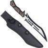 Mtech Fixed Blade 9.25in Black/Brown Wood Handle