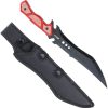Mtech Fixed Blade 9.25in Brown/Red Wood Handle