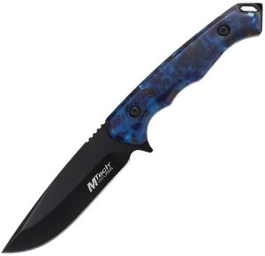 Mtech Fixed Blade Black/Blue Drop Point Acrylic
