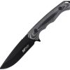 Mtech Fixed Blade 4in Black Canvas Micarta