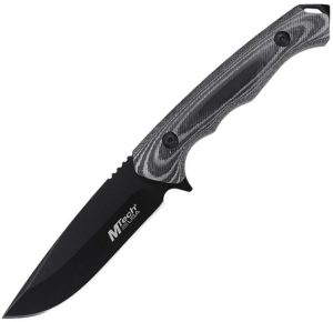 Mtech Fixed Blade 4in Black Canvas Micarta