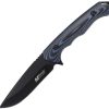 Mtech Fixed Blade 4in Blue Micarta Drop Point