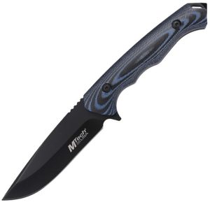 Mtech Fixed Blade 4in Blue Micarta Drop Point